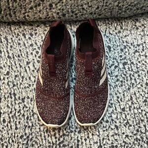 Adidas Maroon Slip-On Sneakers